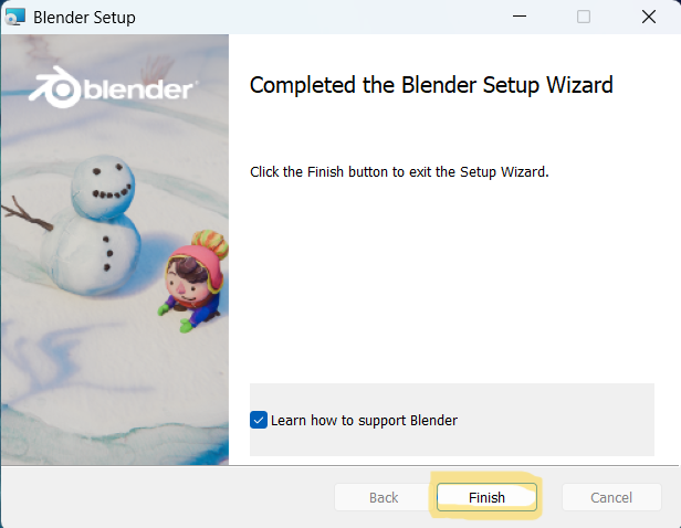 インストール終了画面